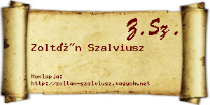Zoltán Szalviusz névjegykártya